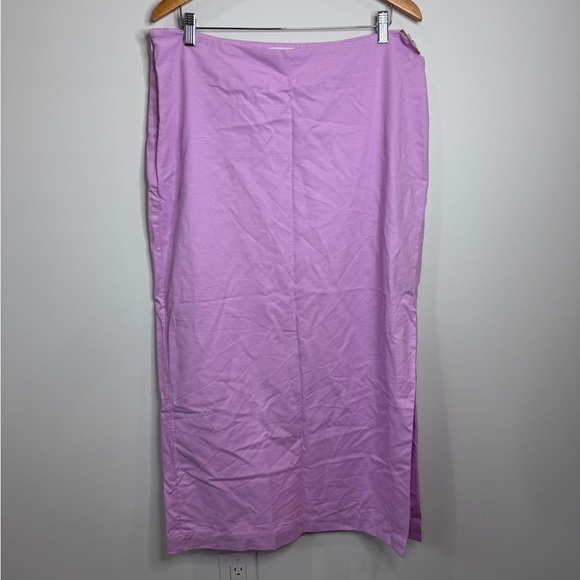 Future Collective Jenee Naylor Lilac Maxi Skirt with Slit (Sz 14) - Picture 4 of 10